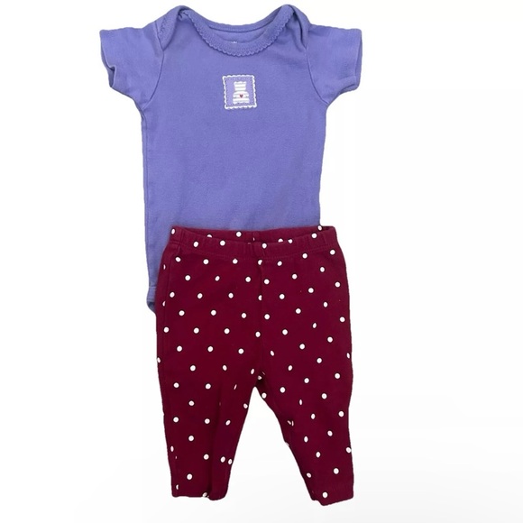 Lot Of 7 Baby Girl Pants Body Suits Size 0-3 Months - Picture 6 of 6